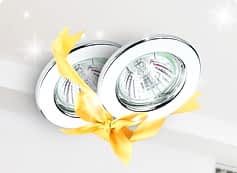 Скидки и акции: точечные светильники в подарок